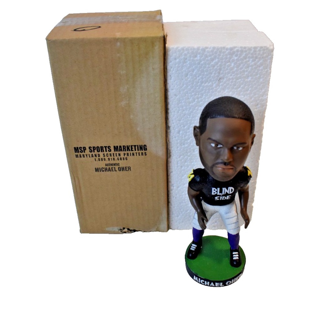 Michael Oher Baltimore Ravens Blindside #74 Bobblehead Maryland New in Box